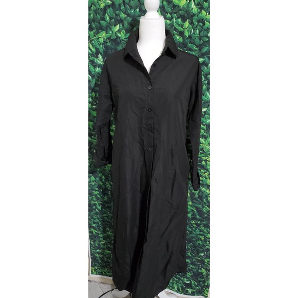 NWT Vonda Solid Black Long Sleeve Short Dress - Small - Picture 1 of 6